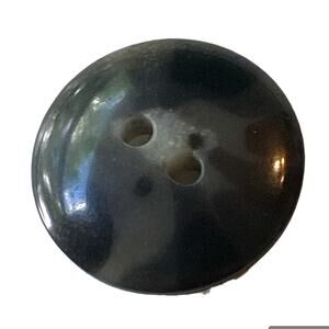 Two Hole Buttons Black Marbled Round Plastic Domed Lot of 5 Vintage Dress Shirt